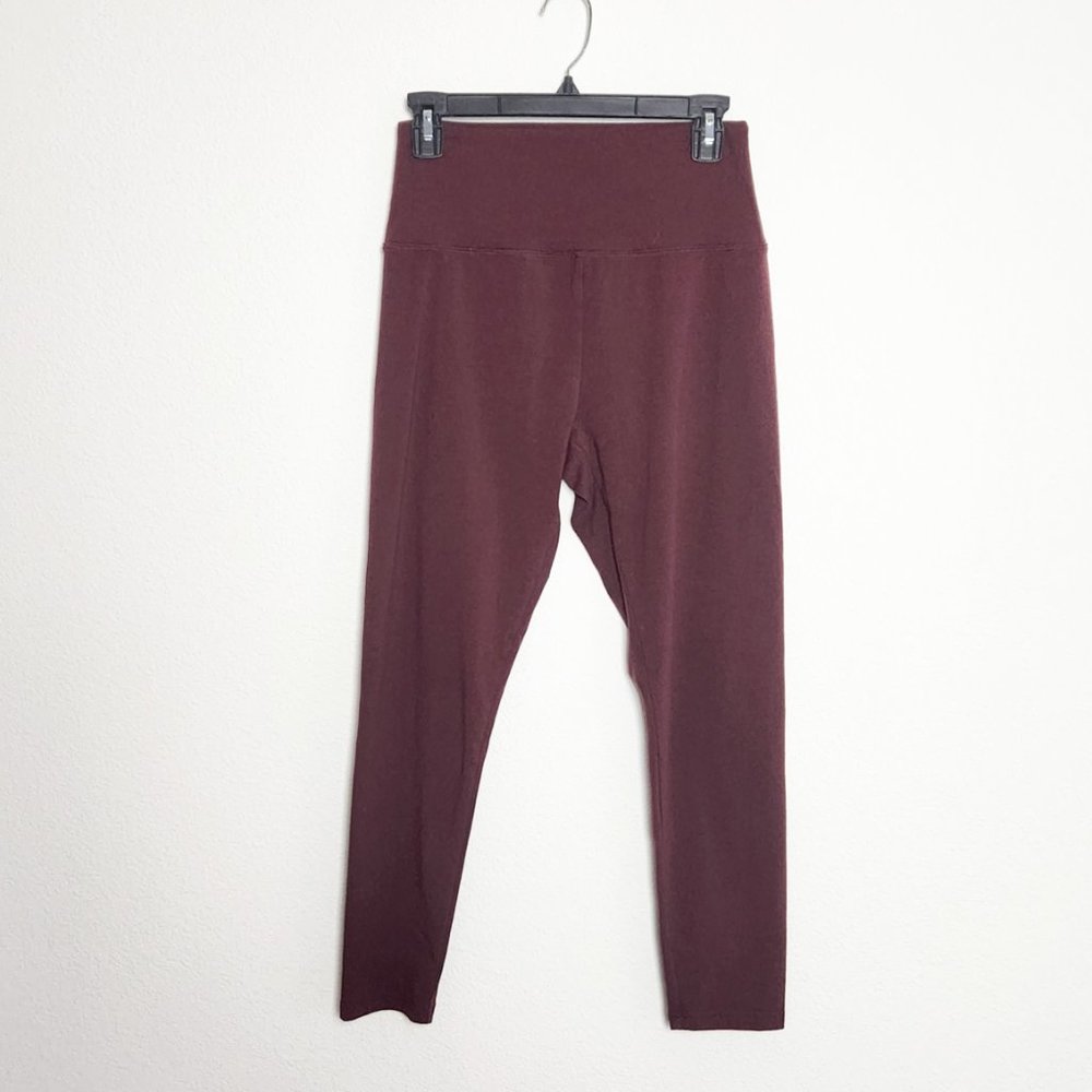 Aerie Offline High Rise Maroon Leggings Large